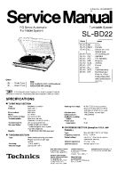 Technics - SLBD-22 - Service manual 